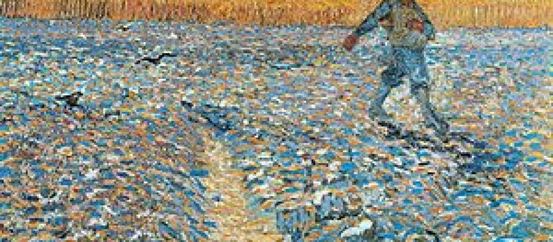 Seminatore al tramonto di Vincent van Gogh 1888